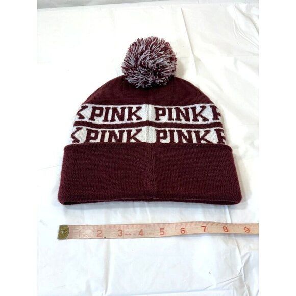 VICTORIAS SECRET PINK NATION KNIT WINTER BEANIE HAT - Picture 2 of 3